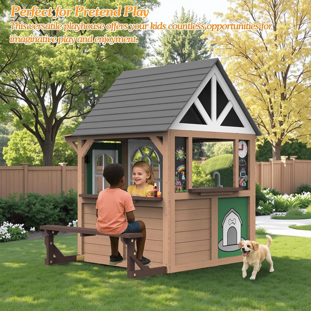 Grande Maisonnette Extérieure Premium en Bois de Sapin avec Porte Hollandaise