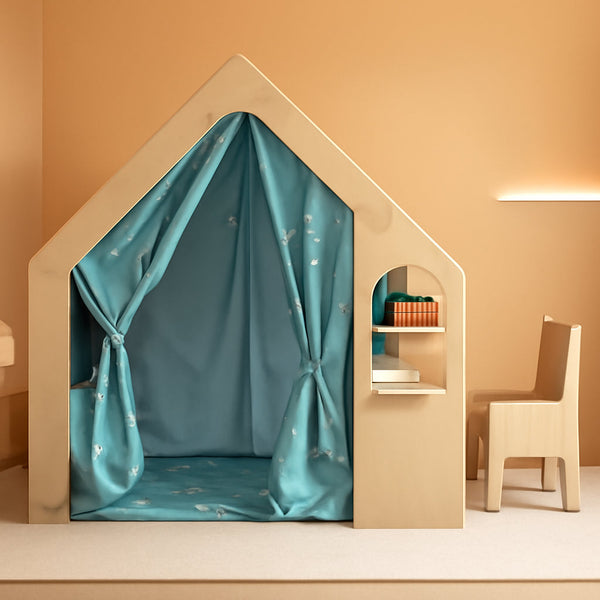 Maisonnette Montessori d'Intérieur avec Bureau Chaise et Tableau