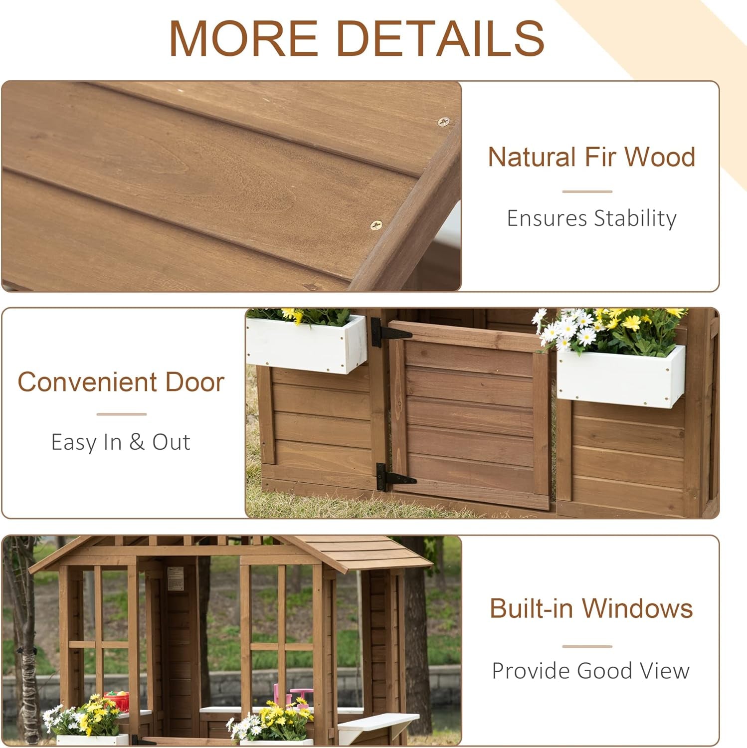 Maisonnette de Jardin avec Porte Fonctionnelle 47x38x54