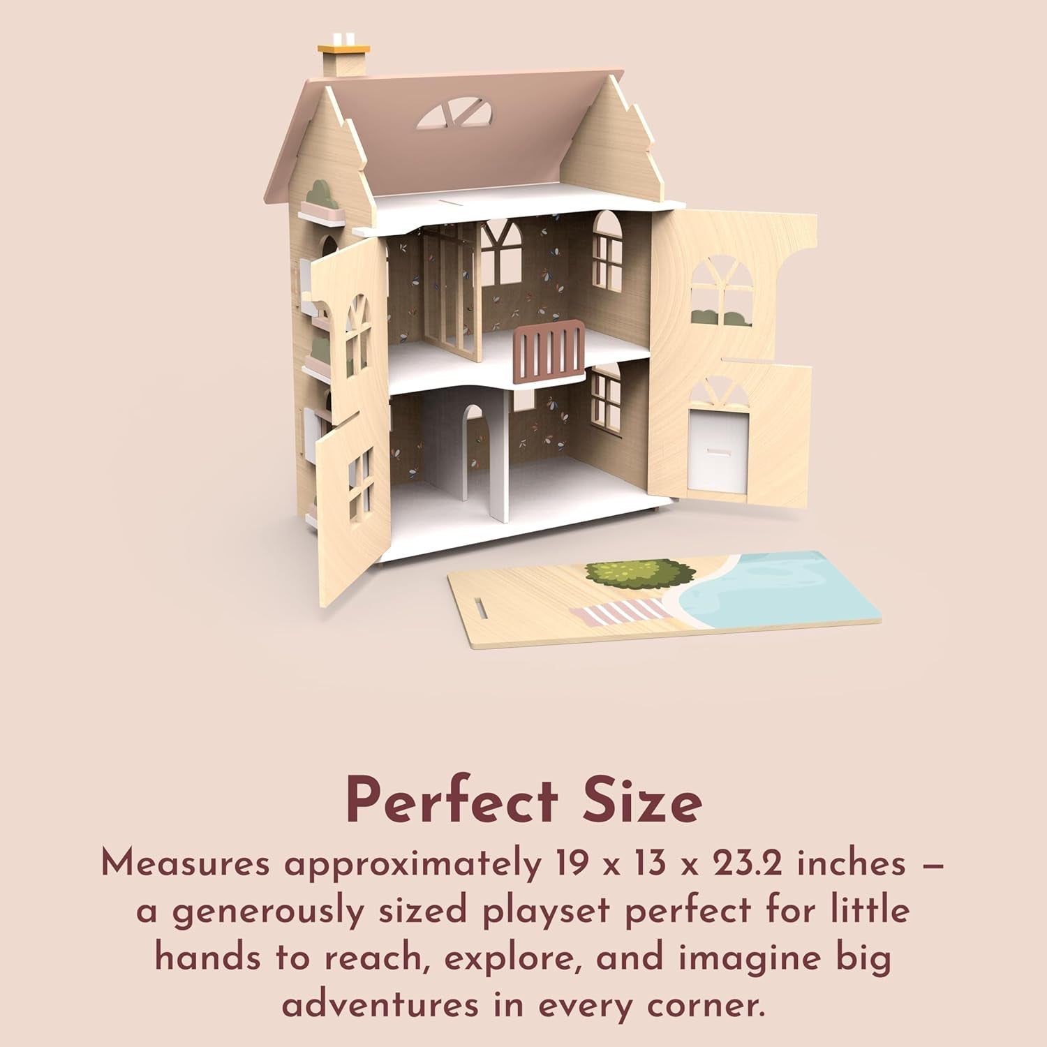 Maison de Poupée en Bois Flowers Cottage Multicolore - Set de Démarrage