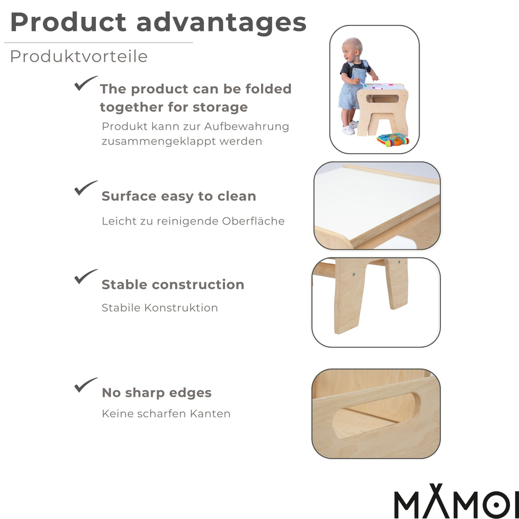 MAMOI® Mobilier élégant pour chambre d'enfant : table pour enfants avec chaises - ensemble de table et chaises de bureau - chaise pour enfants.