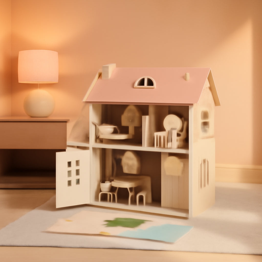 Maison de Poupée en Bois Flowers Cottage Multicolore - Set de Démarrage