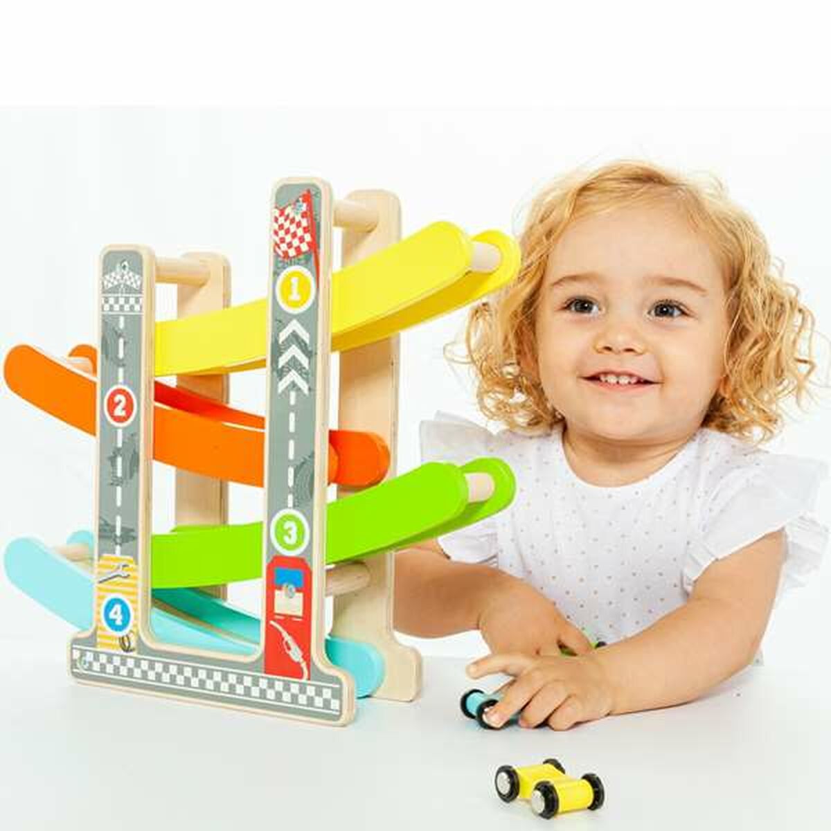 Circuit en Bois avec Rampes pour Voitures Moltó