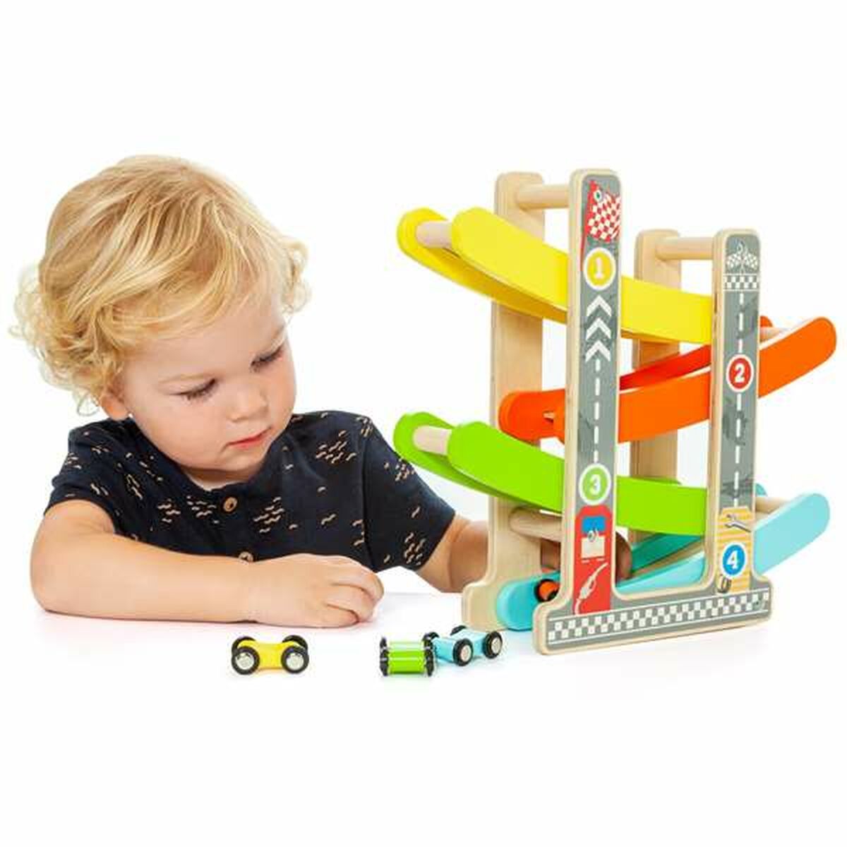 Circuit en Bois avec Rampes pour Voitures Moltó