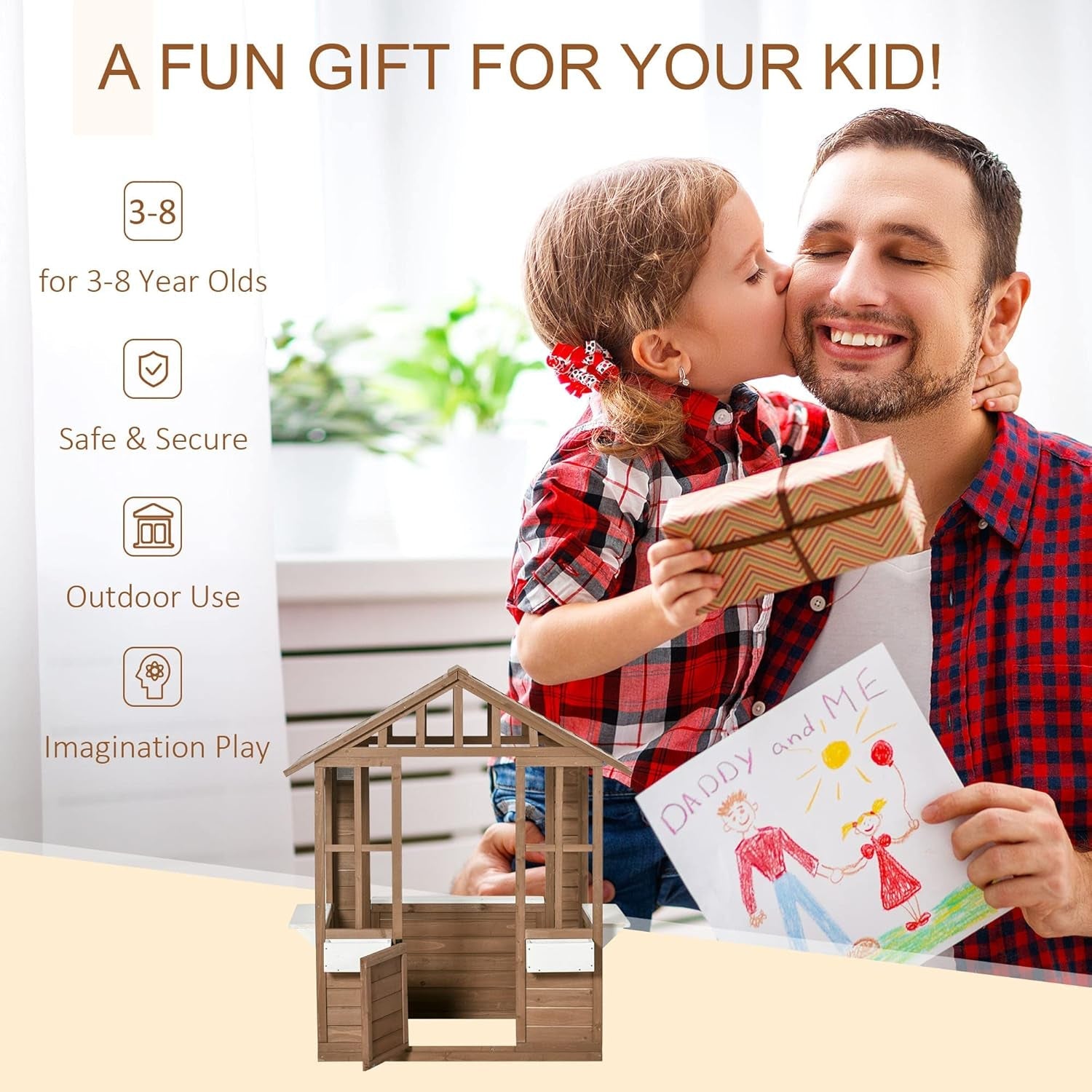 Maisonnette de Jardin avec Porte Fonctionnelle 47x38x54