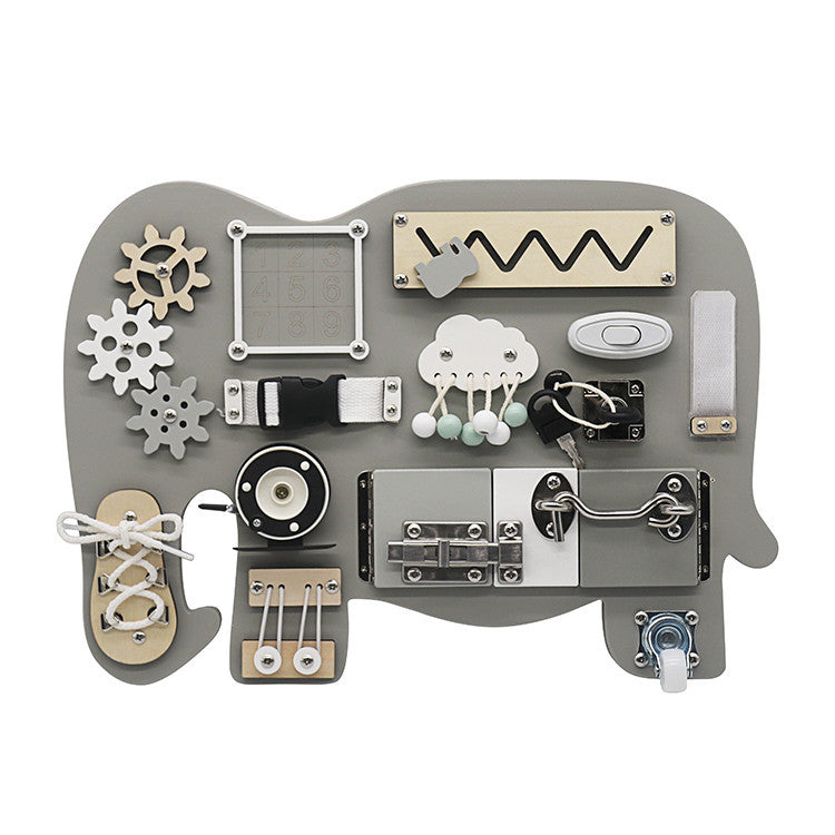 Arbre à Balles Éléphant Montessori en Bois Moni Toys