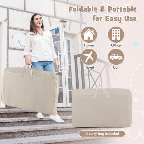 Berceau pour bébé avec hauteur réglable sur 6 niveaux - Beige