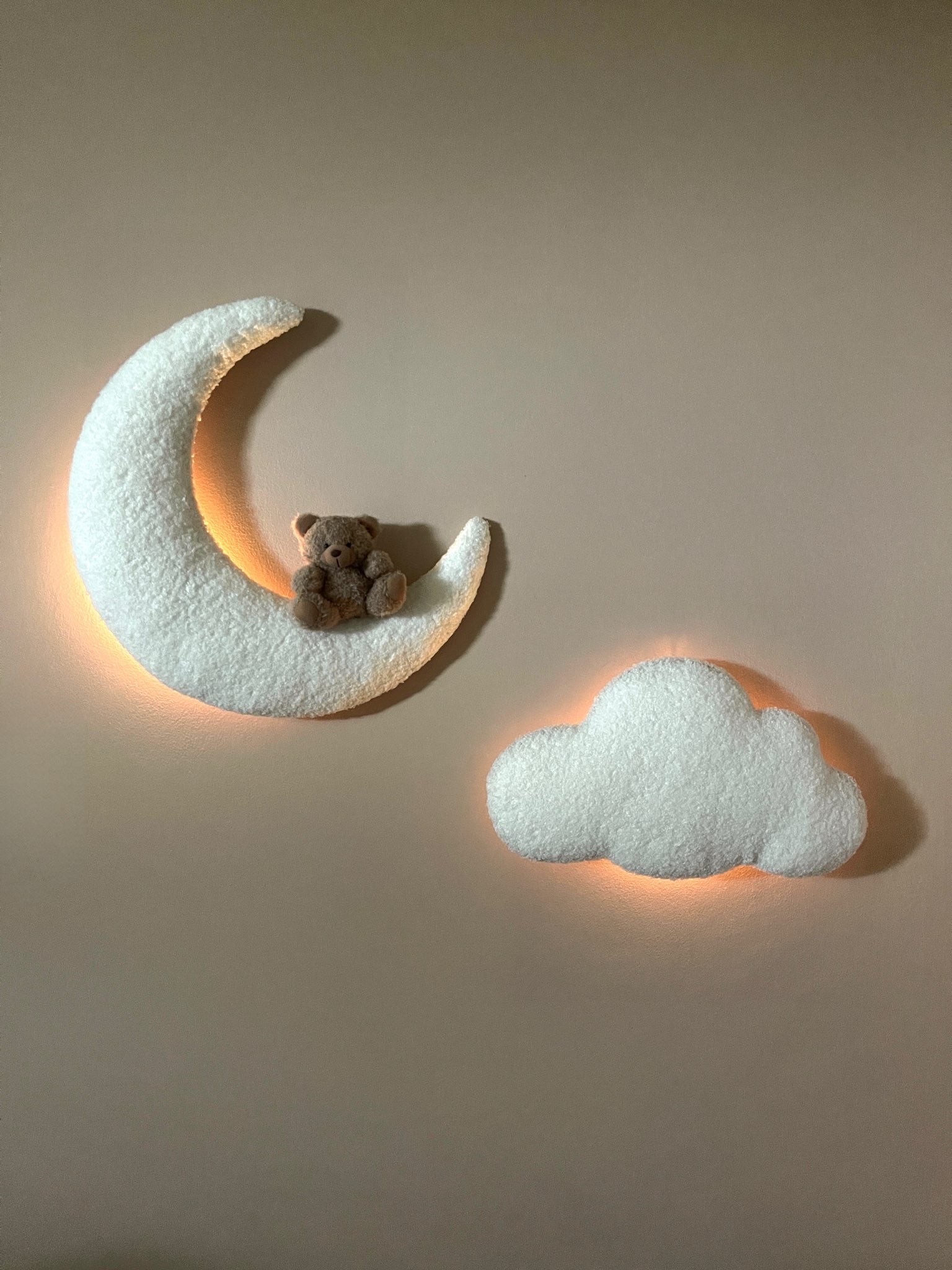 Ensemble Lune avec Ourson et Petit Nuage