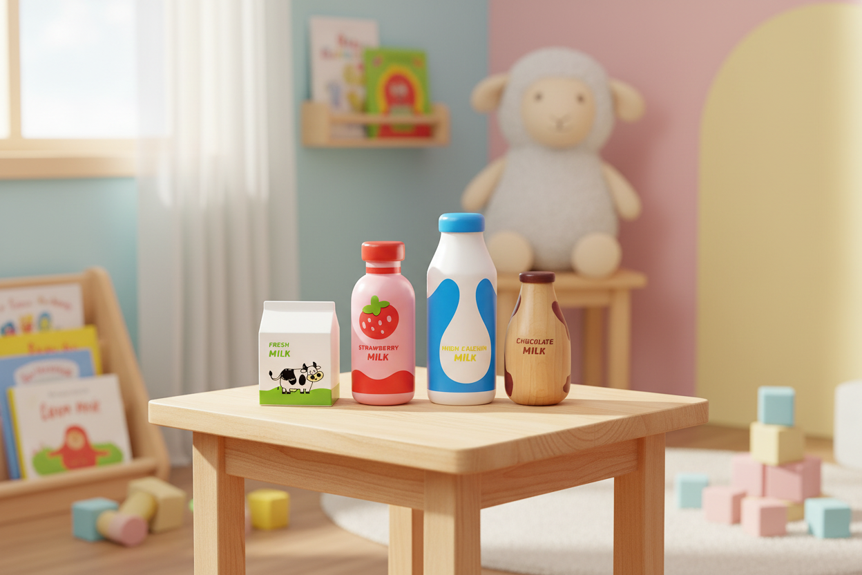 Ensemble de Nourriture et Boissons en Bois Multivariante