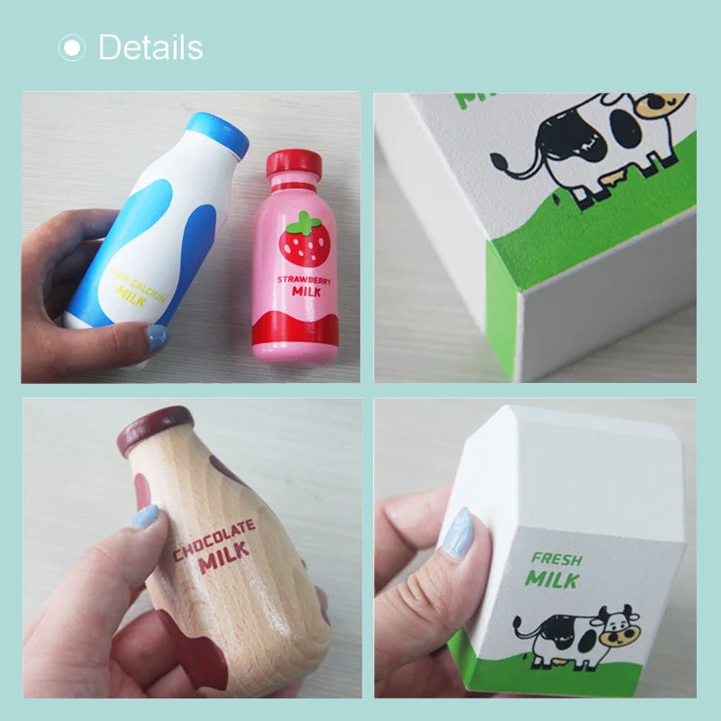 Ensemble de Nourriture et Boissons en Bois Multivariante