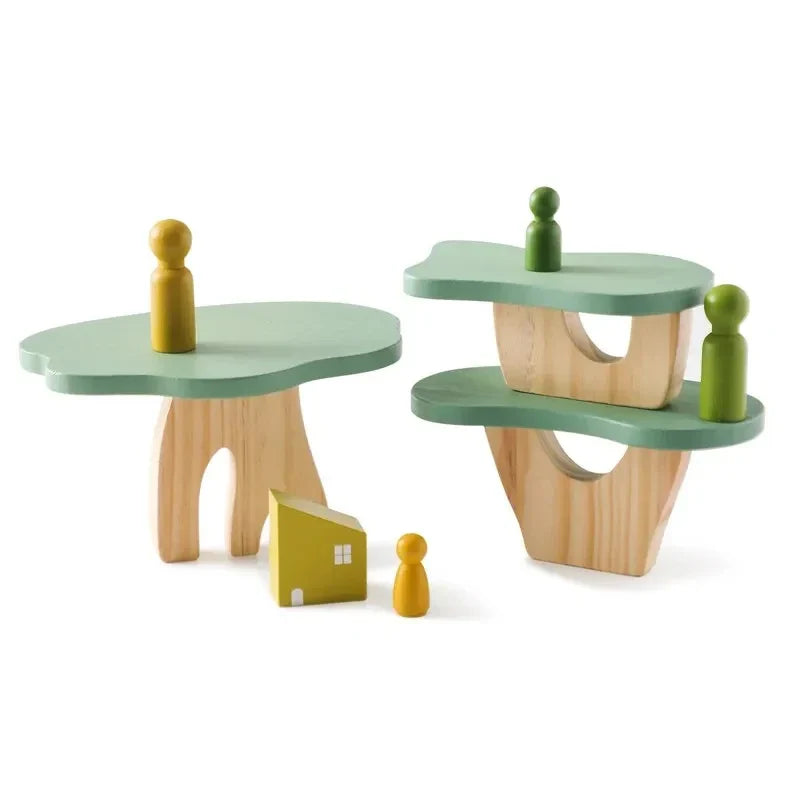 Jouet en bois Montessori empilage et enfilage pour enfants multivariante