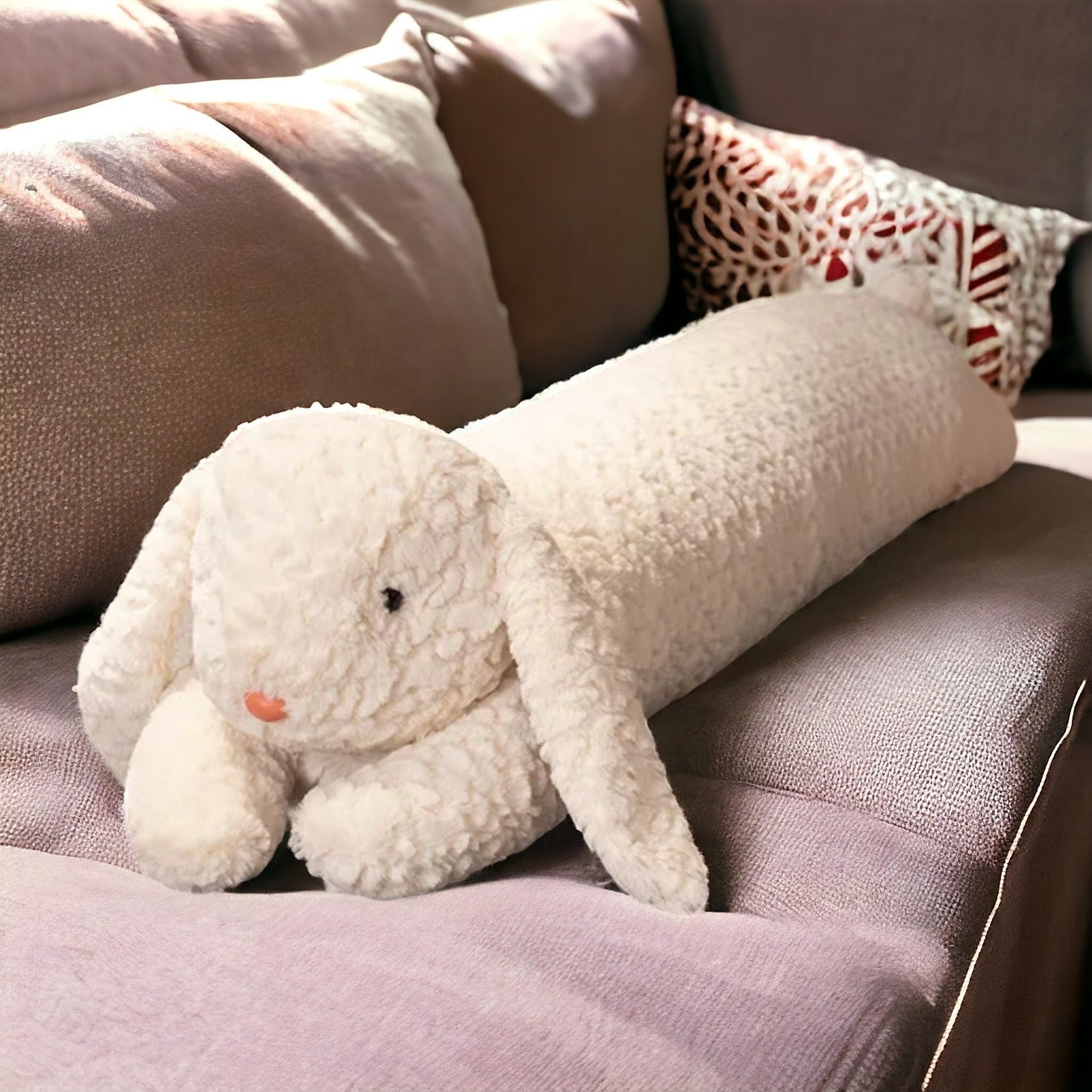 Coussin Long Lapin et Ours pour Dormir