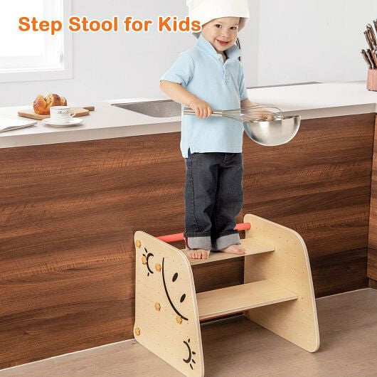 Ensemble Triangle d'Escalade en Bois avec Balançoire - Multicolore