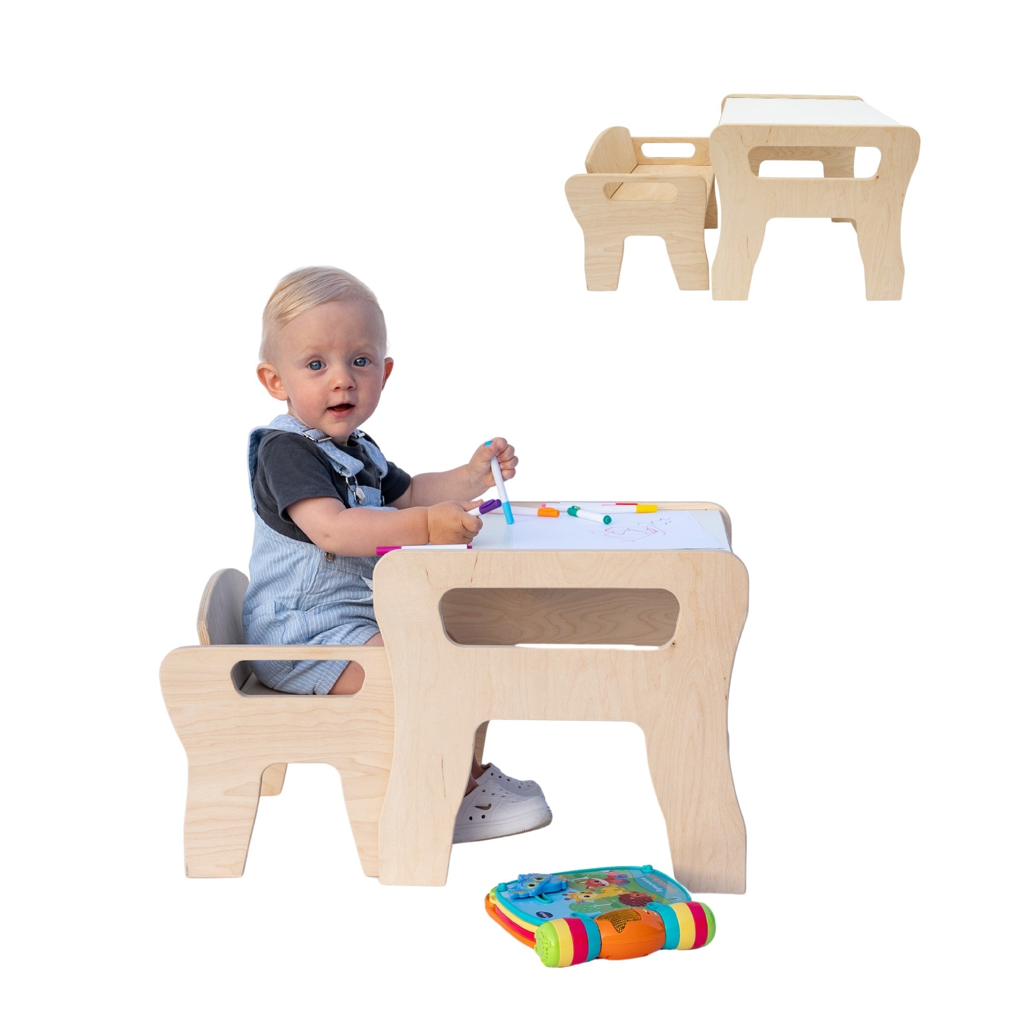 MAMOI® Mobilier élégant pour chambre d'enfant : table pour enfants avec chaises - ensemble de table et chaises de bureau - chaise pour enfants.