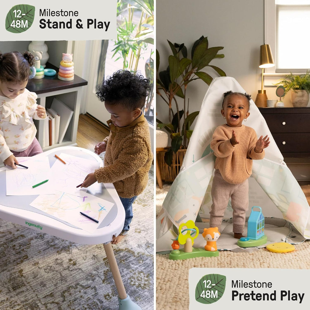 Centre d'Éveil 6-en-1 Tapis de Jeu Pliable 0-48 Mois