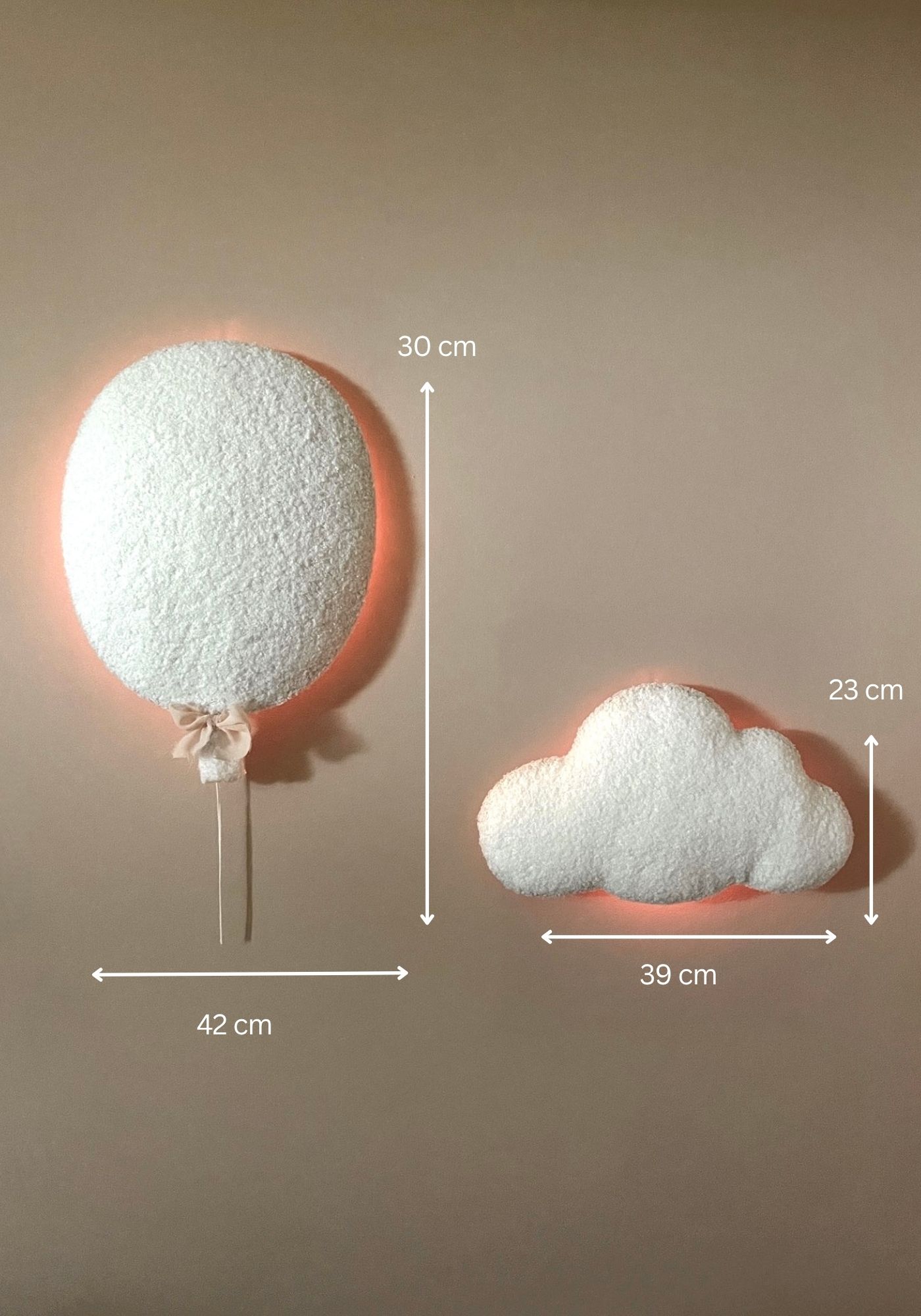 Ensemble Ballon Blanc et Petit Nuage