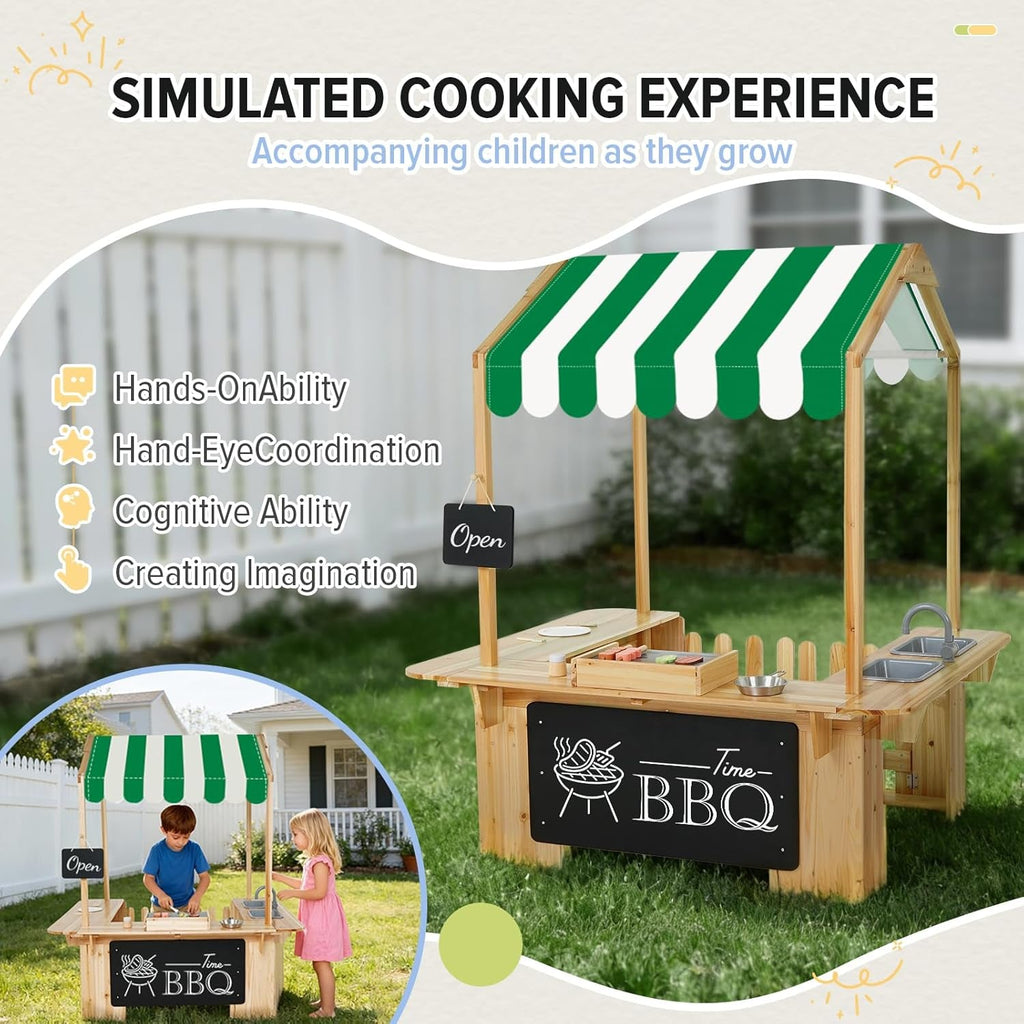 Maisonnette Cuisine de Boue Jaune avec Barbecue GrillPro