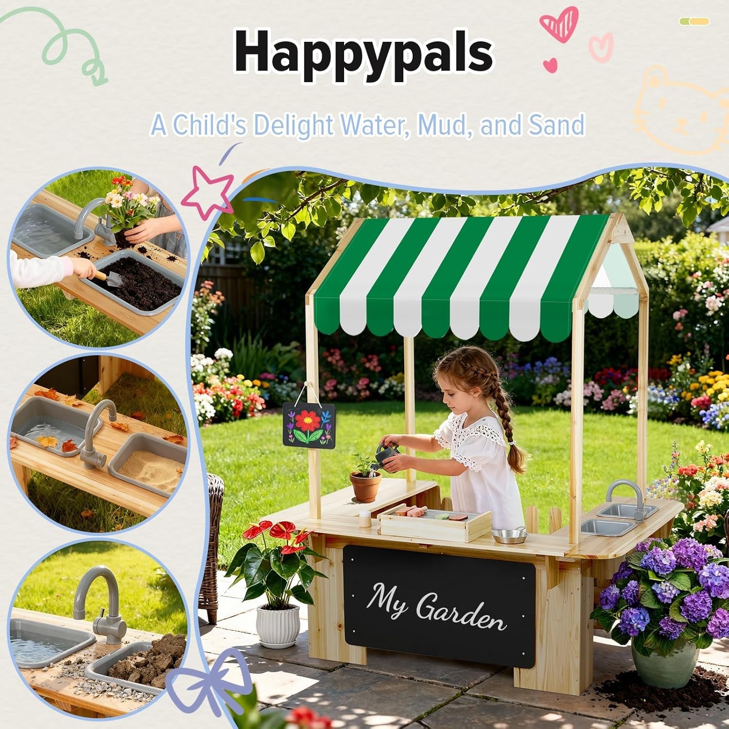 Maisonnette Cuisine de Boue Jaune avec Barbecue GrillPro