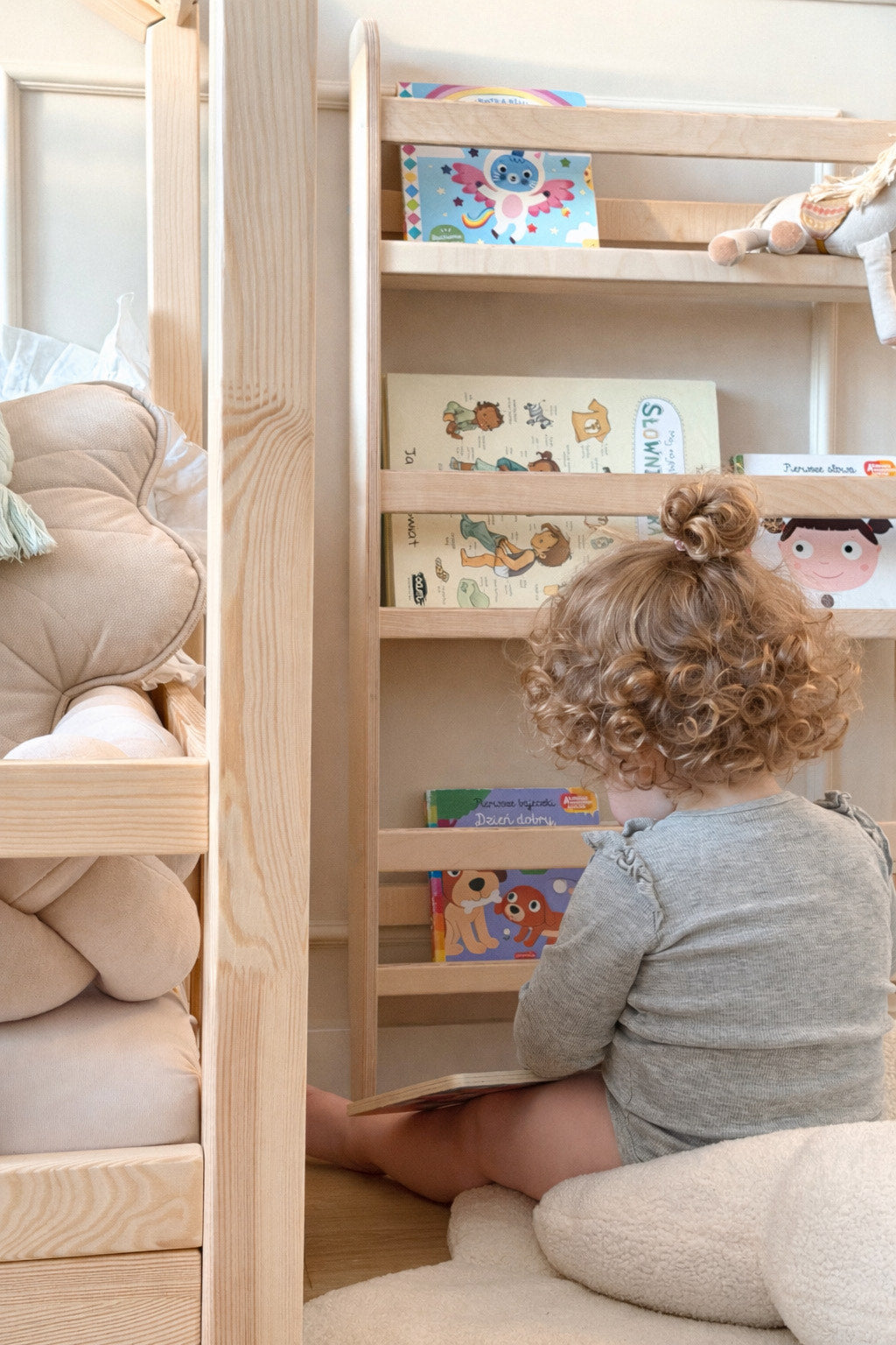 MAMOI® Étagère Murale pour Livres Enfants 100 cm - Bibliothèque Montessori